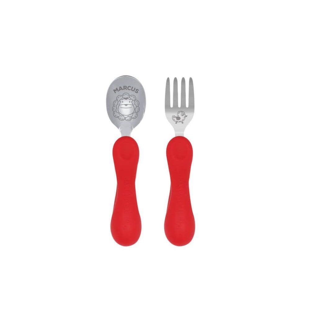 Jogo Anatômico Colher E Garfo Com Inox Leão Marcus 2Pcs - Marcus  Marcus