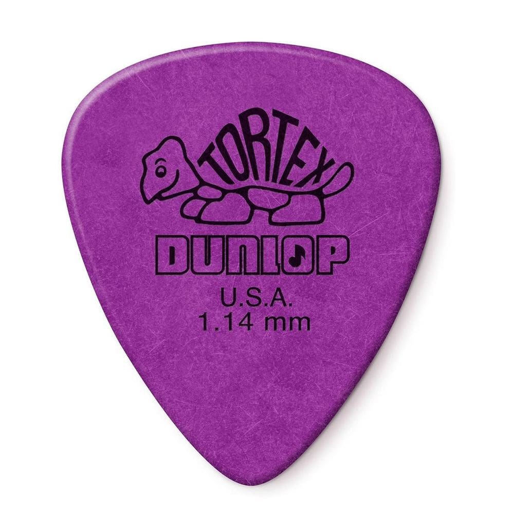 Palheta Dunlop Tortex 1.14 Mm Roxa Pacote Com 12 Unidades