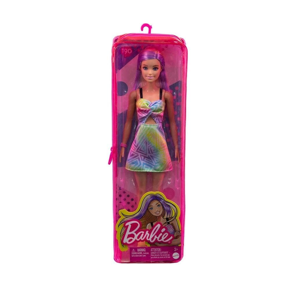 Boneca Barbie Fashionista Tie Dye Mechas Roxas Hbv22 Mattel