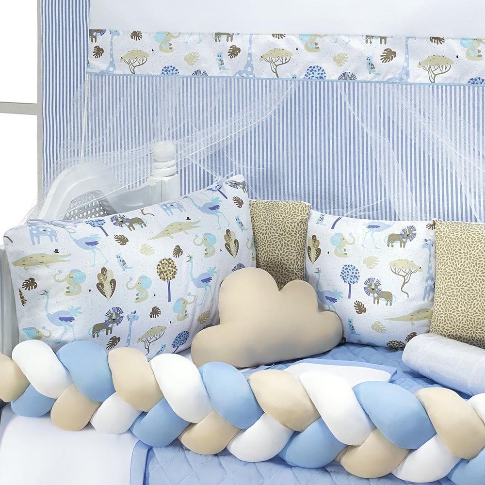 Kit Jogo De Berço Leãozinho Estampado Kit Americano De Berço