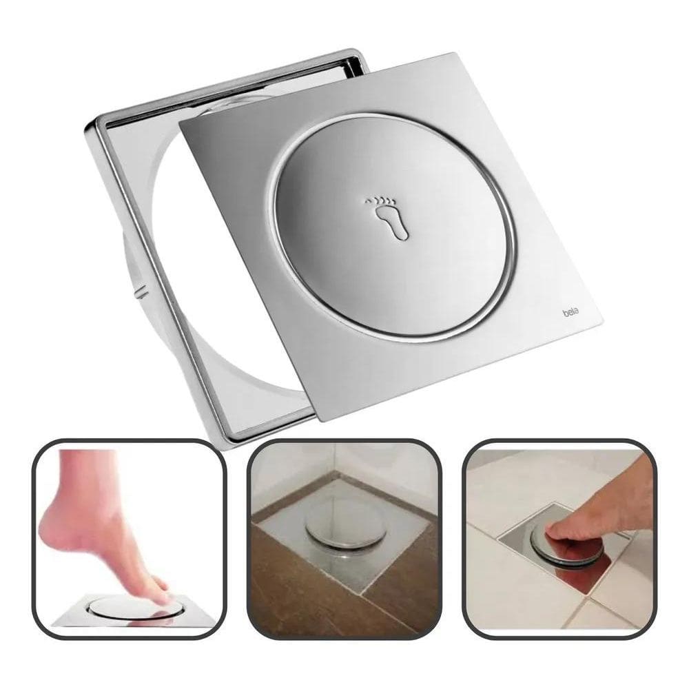 2X Ralo Click Dami 10X10 Inteligente Pop Up Inox Oculto Invi
