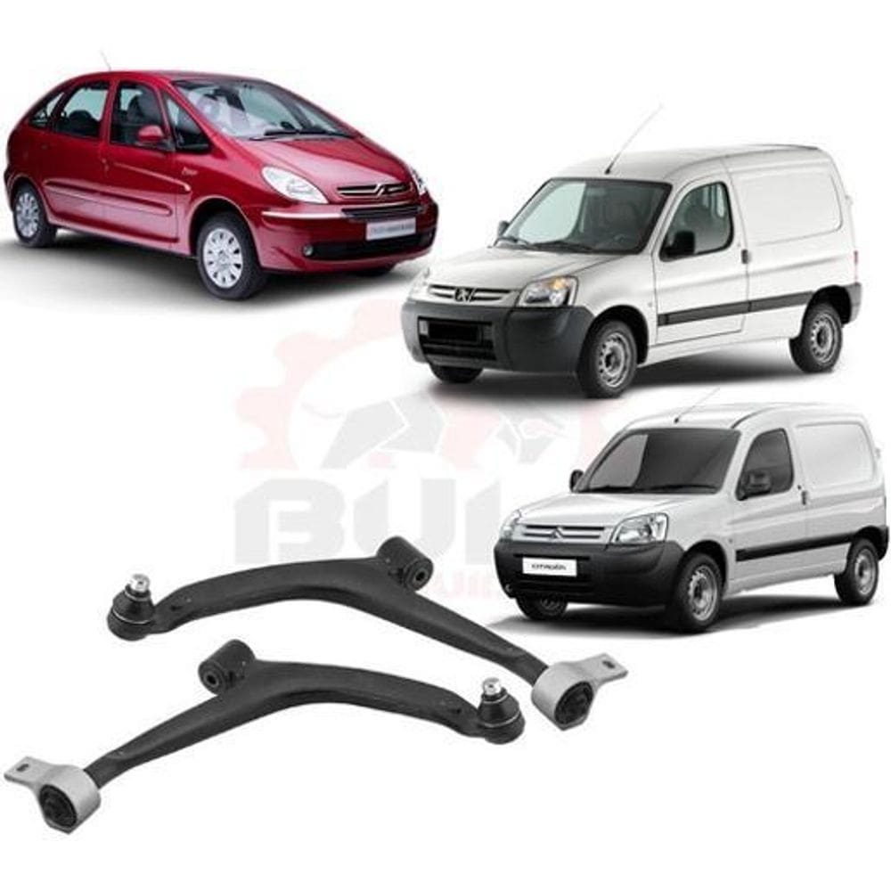 Par De Bandeja Com Pivô Peugeot Partner 1999 Até 2018