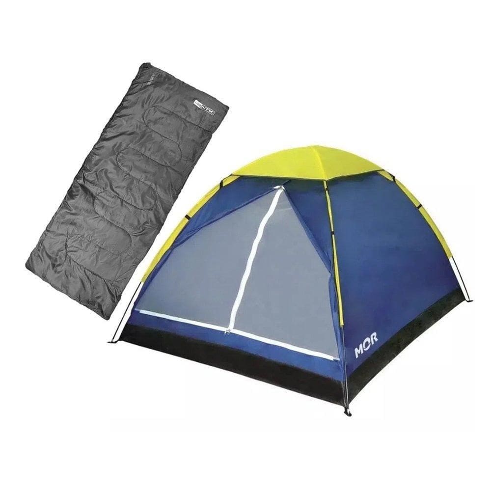 Saco Dormir Bugy Solteiro Nkt 8C E 15C + Barraca Iglu 4 P