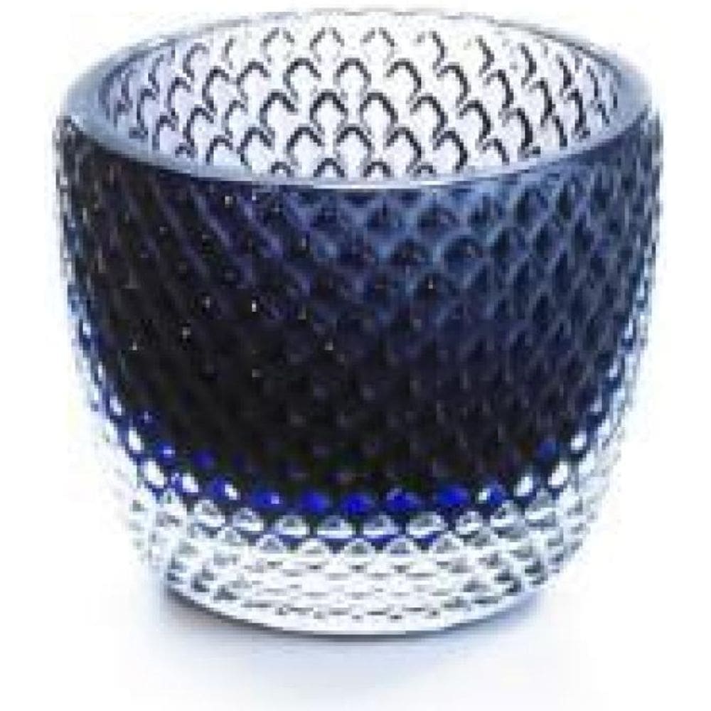 Vaso Em Cristal Murano Azul Oxford - São Marcos 12Cm