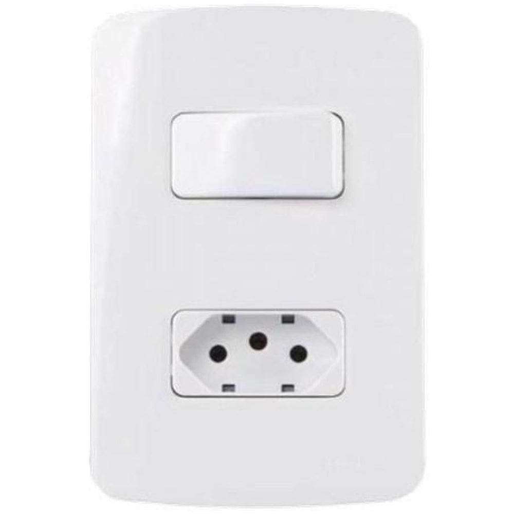 Conjunto Tomada 20A + Interruptor Simples Margirius B3
