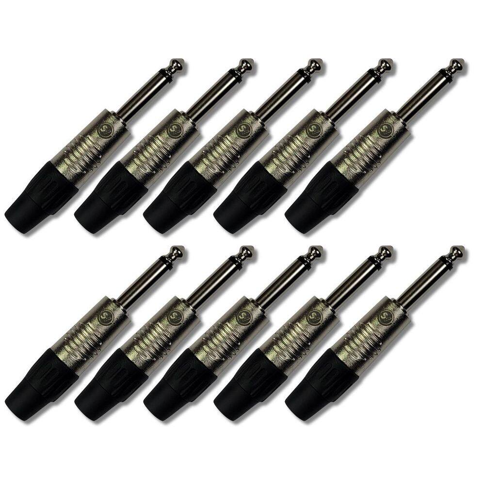 Kit 10 Plug P10 Macho Mono Rofissional Soundvoice P10Mn