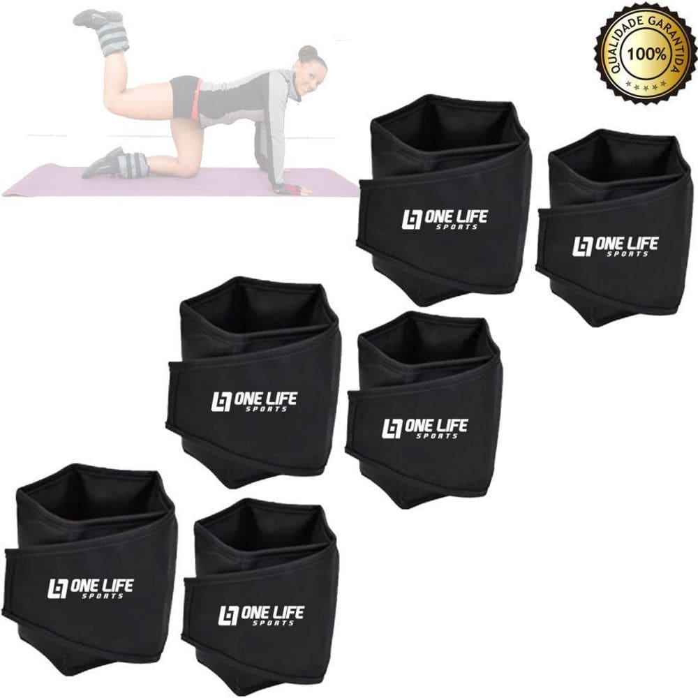 Caneleira Peso Tornozeleira Kit 3Kg + 4Kg + 5Kg