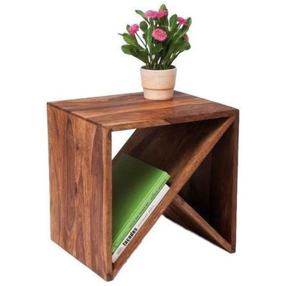 Mesinha Apoio Lateral Sofá Poltrona Madeira Maciça