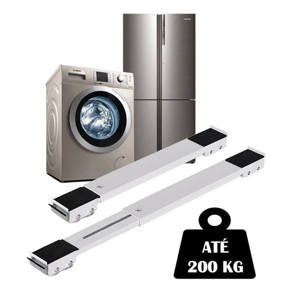 Base Com Rodinhas Para Geladeira Freezer E Máquina