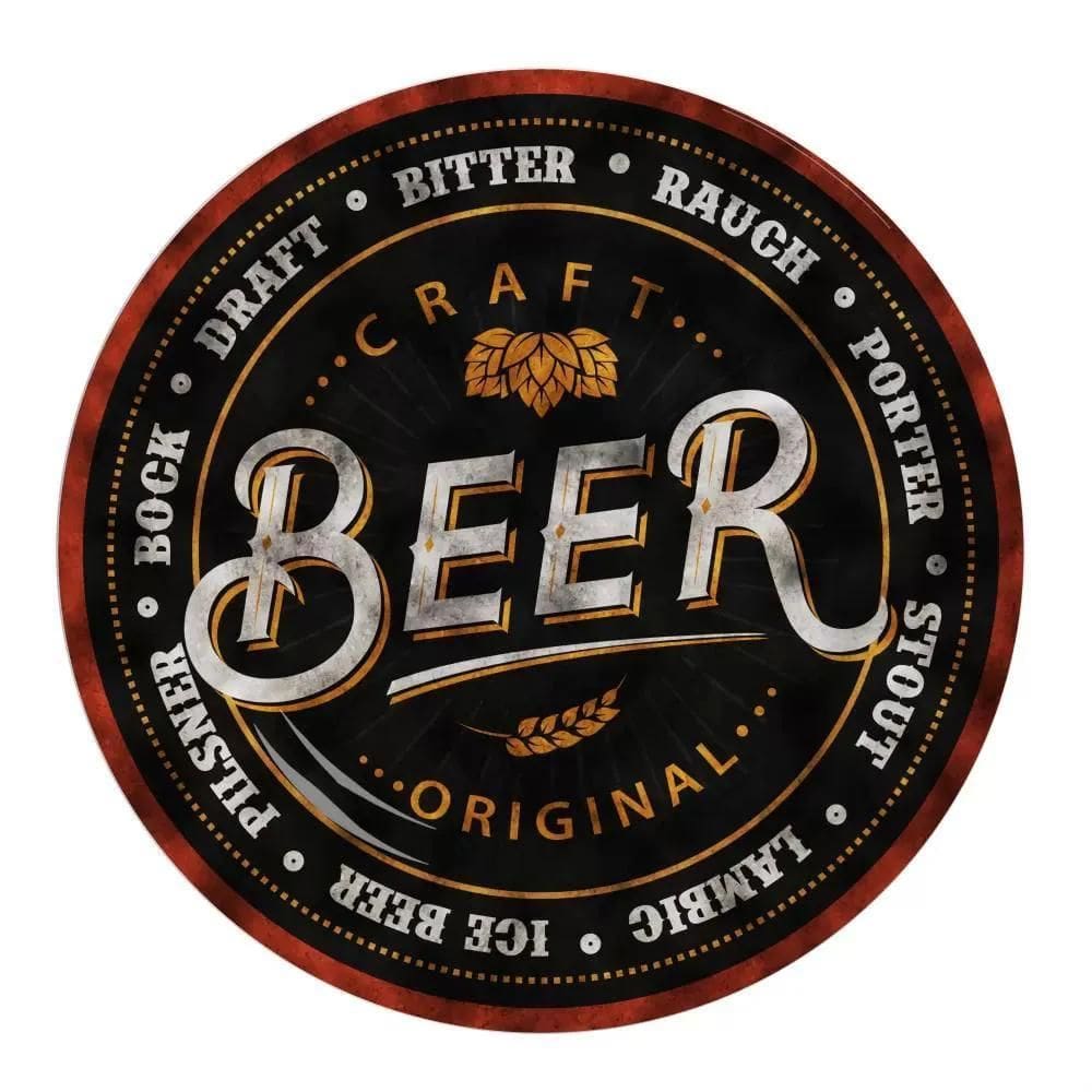 Conjunto 6 Pratos Rasos Beer Alleanza Cerâmica 29cm