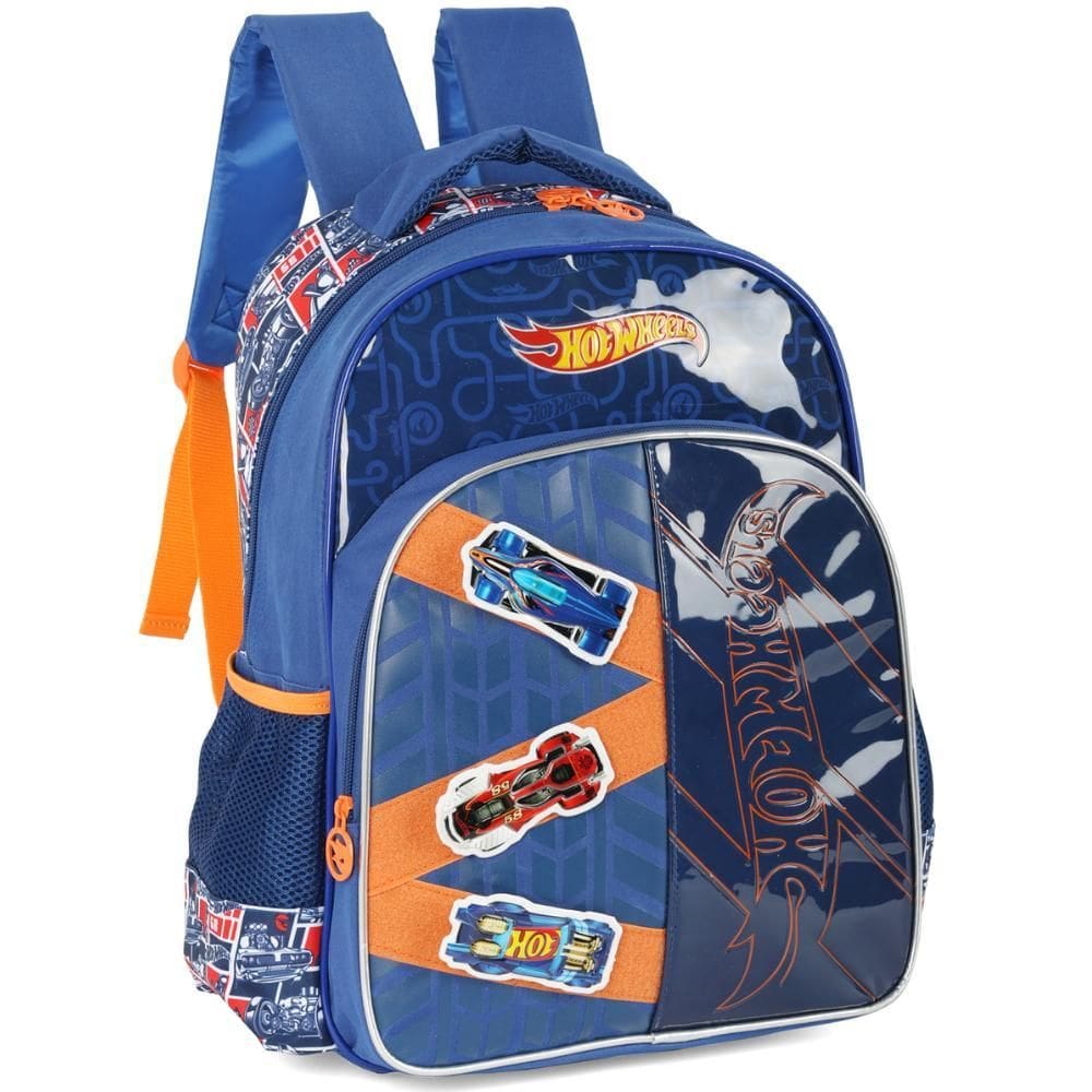 Mochila De Costas Oficial Hot Wheels Azul Luxcel Is41491Hw
