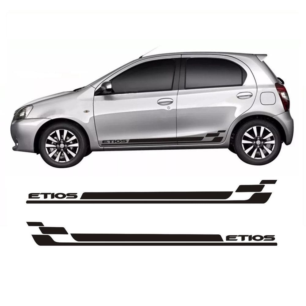 Adesivo Lateral Etios Hatch Et3 Toyota Faixa Colante Fita