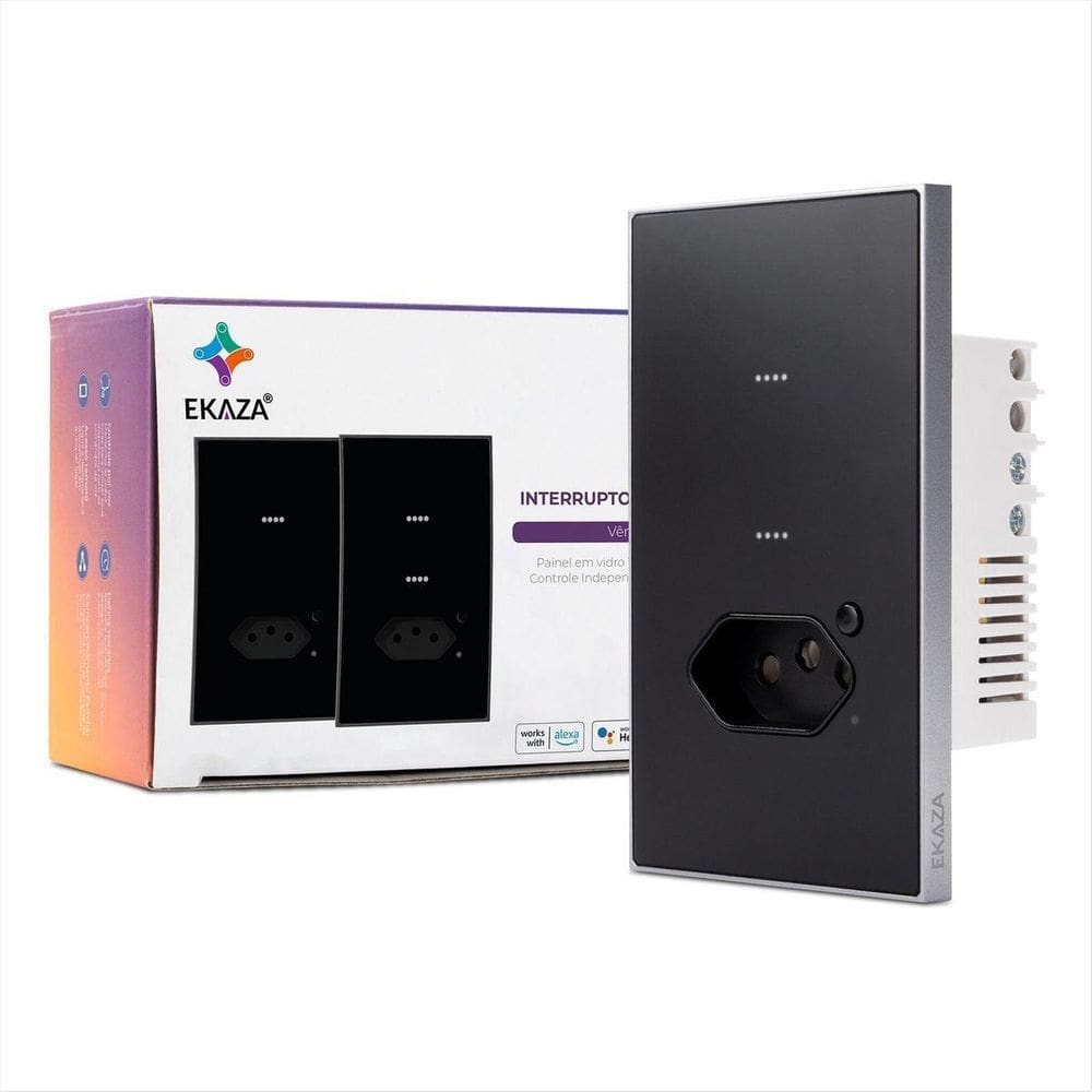 Interruptor 2 Botões Tomada Inteligente Vênus Ekaza Wi-Fi