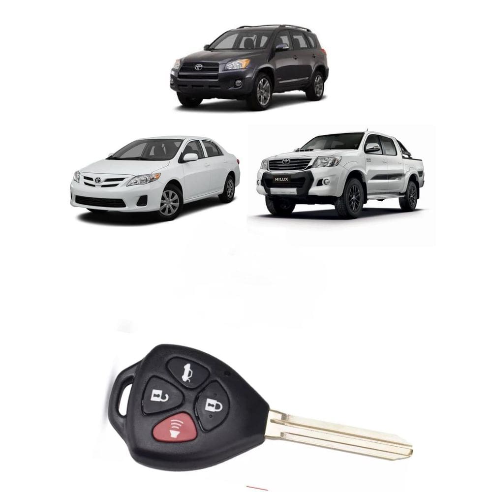 Capa Carcaça Chave Toyo Corolla Hilux Sw4 Rav4 Etios 4Botoes