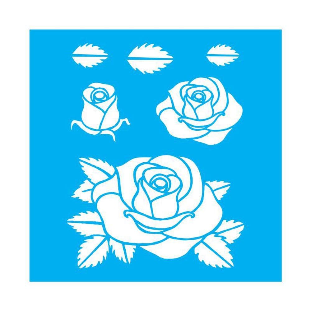 Stencil Tamako Rosas - 30X30Cm - Ref 9715