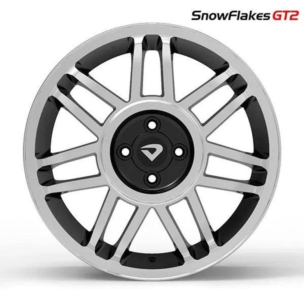 Roda Snowflakes Aro 15 Tala 6 Furação 4X100Mm Et38Mm Preto B