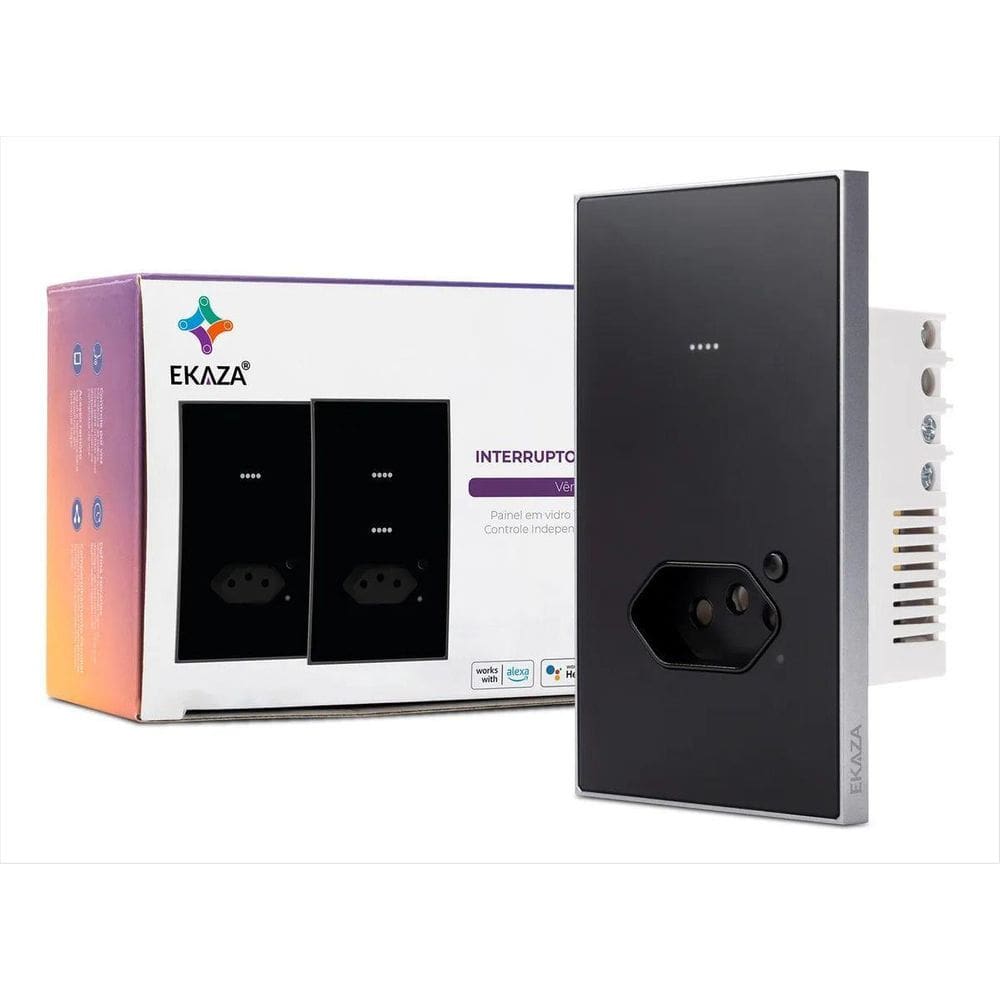 Interruptor 1 Botão Tomada Inteligente Vênus Ekaza Wi-Fi