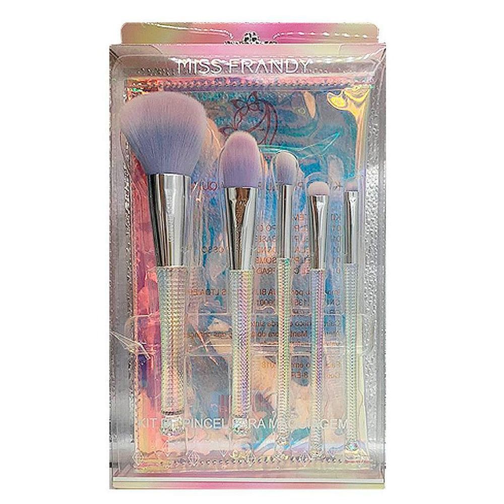 Kis 5 Pincéis Maquiagem Linha Diamante + Necessairemiss Fr