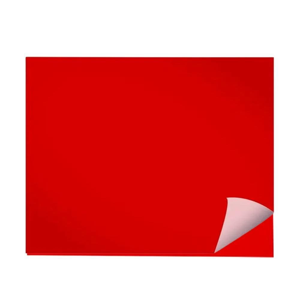Kit Com 17 Folhas De Papel Dobradura Vermelho 60Cm X 50Cm