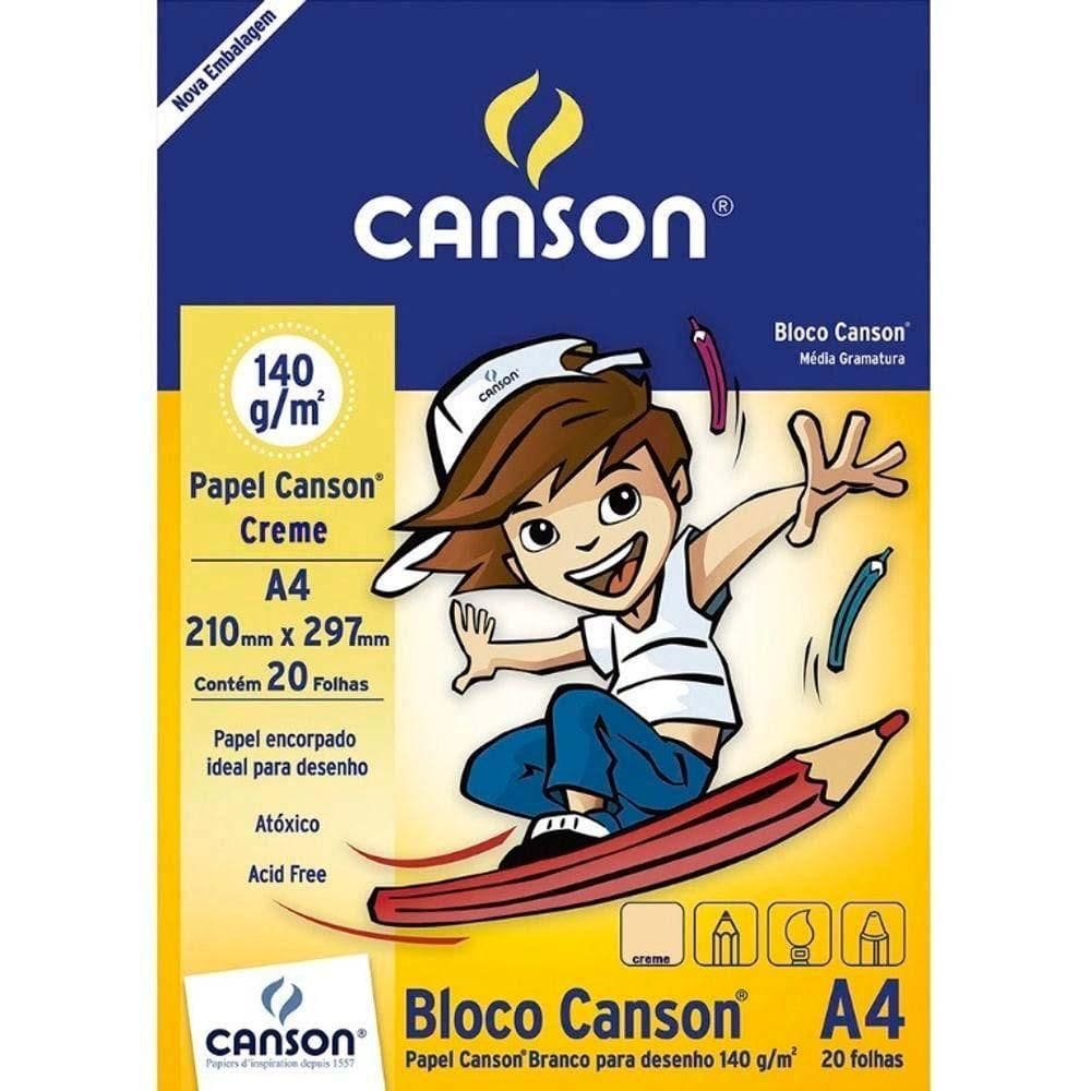 Pacote De Folha A4 Papel Canson Creme Média Gramatura Canson