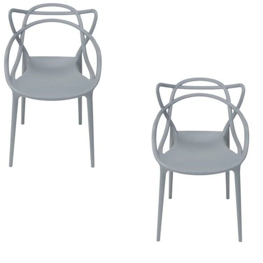 Kit com 2 Cadeiras para Sala de Jantar Allegra Solna Cinza