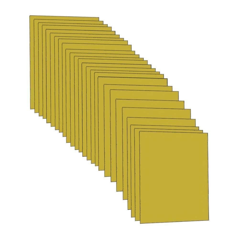 Kit 8 Folhas De Papel Cartão Amarelo 48Mm X 66Mm