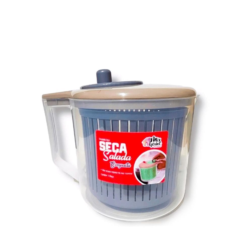 Seca Salada Centrífuga Secadora De Folhas Manual - Cinza