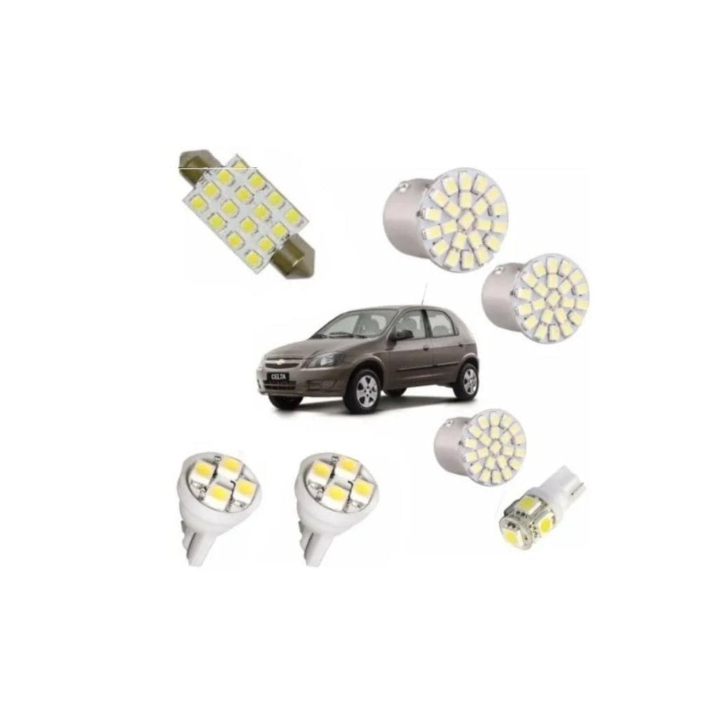 Kit Lâmpadas De Led Celta 2001/2017 Teto Placa Ré Lanterna