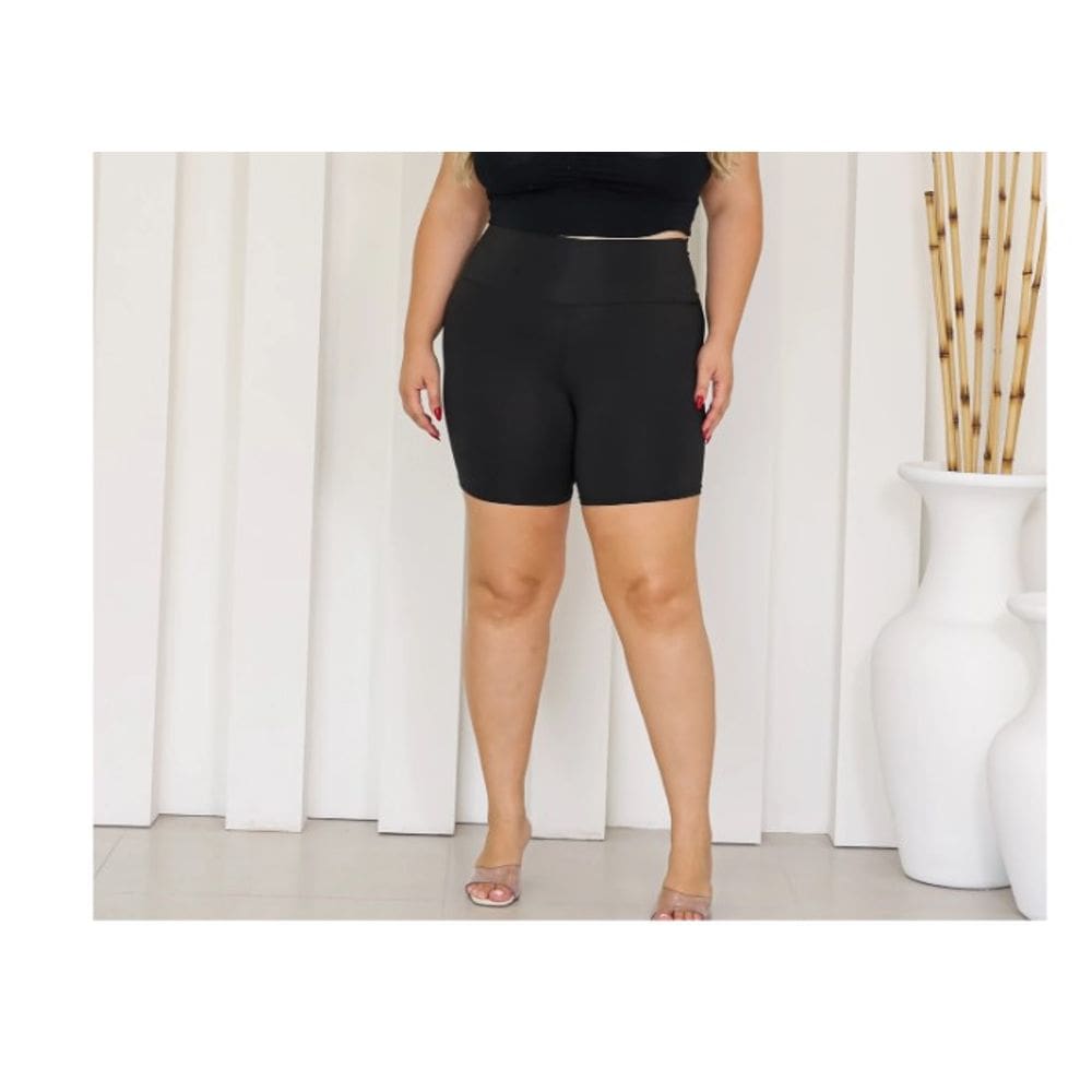 Bermuda Feminina Suplex Plus Size Ciclista Fitnes