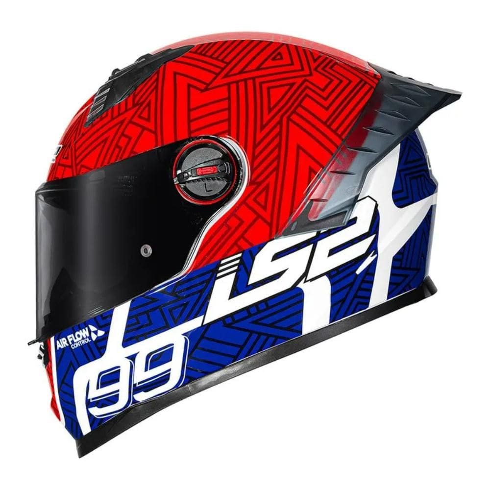 Capacete Ls2 Ff358 Pro Tiempo Branco E Vermelho