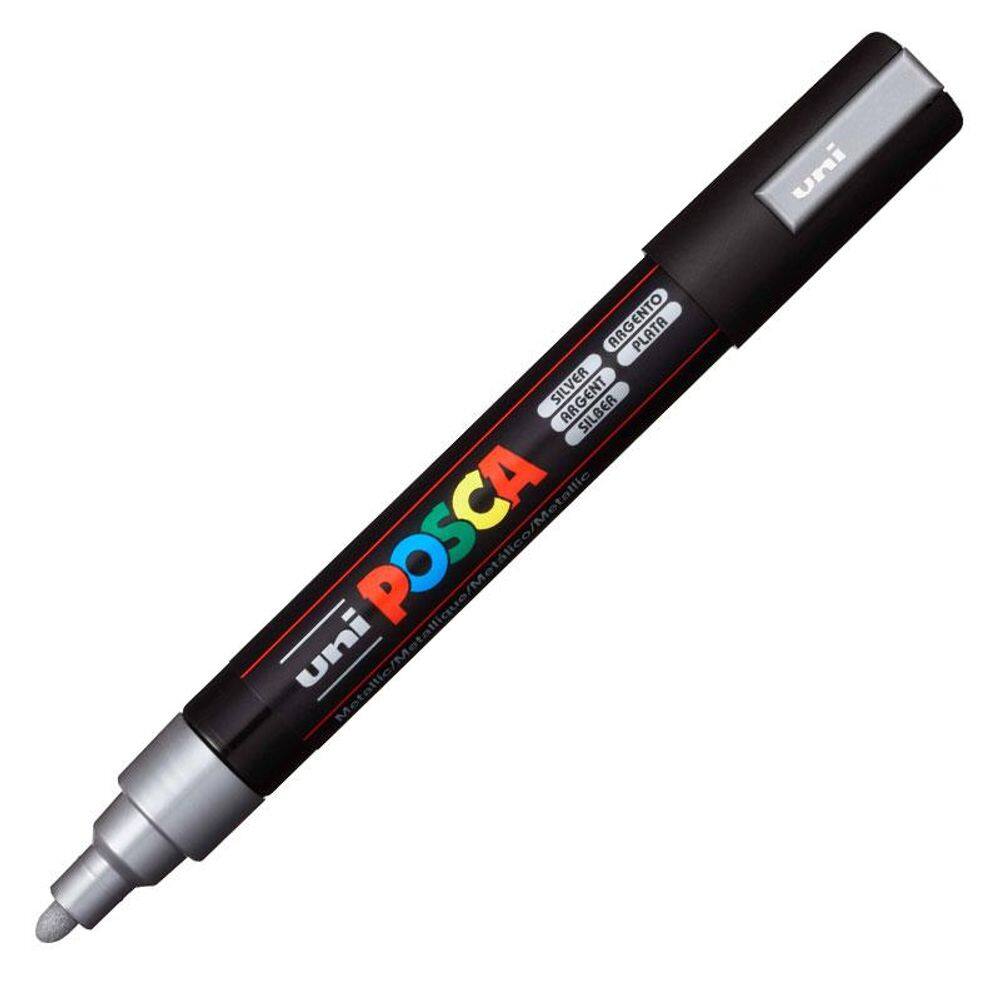 Caneta Posca PC 5M prata Uni Ball