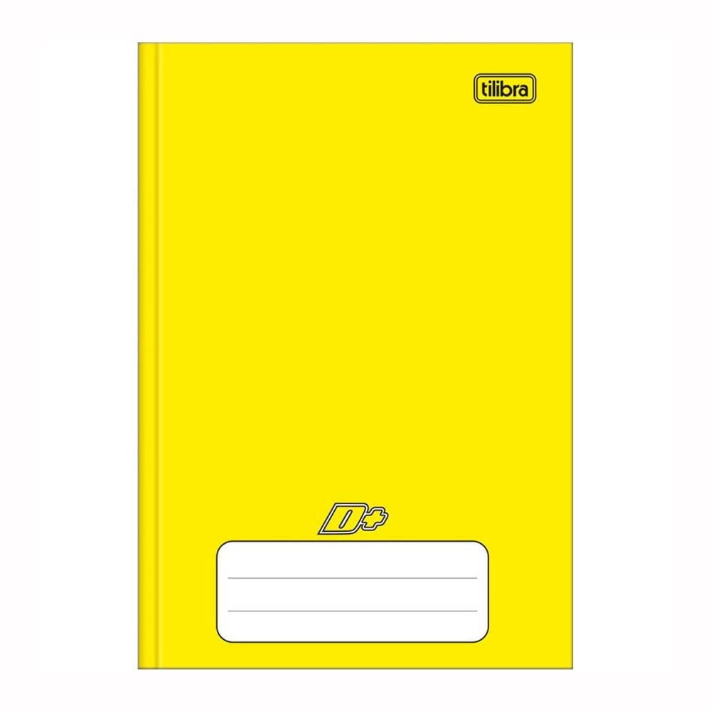 Caderno brochura capa dura 1/4 48fls D mais Amarelo Tilibra