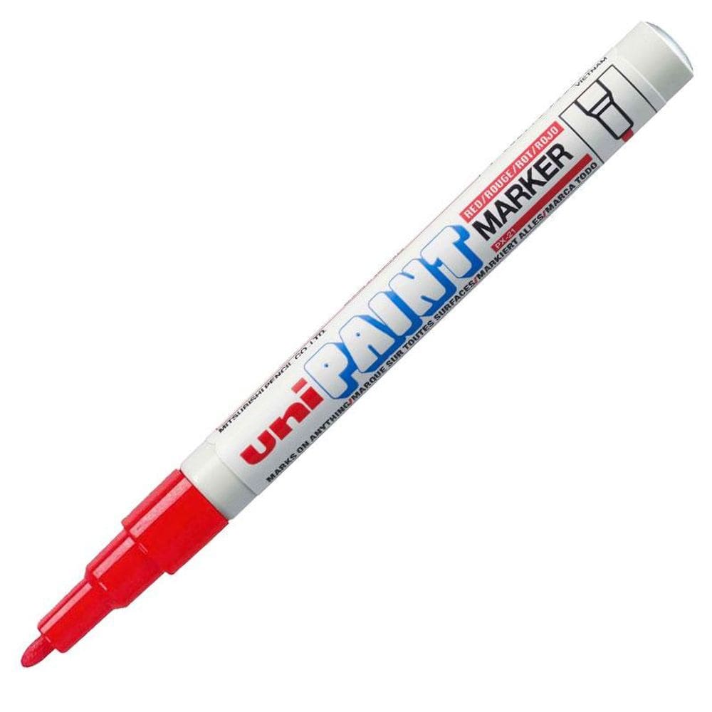 Pincel marcador permanente vermelho PX 21 Uni Paint
