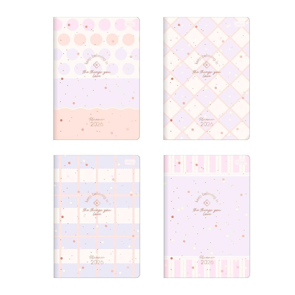 Agenda planner grampeado mensal Soho 2026 Tilibra