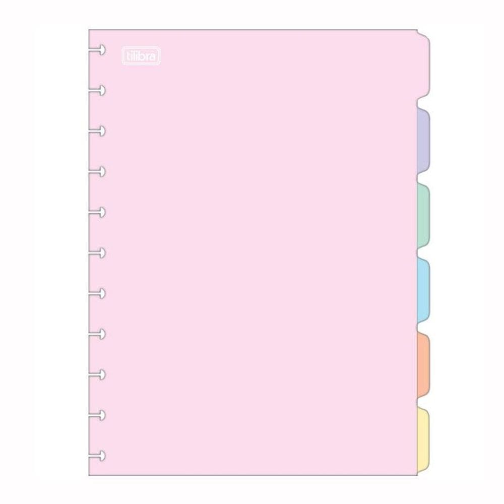 Divisória colorida univer Tilidisco 6 projeções Tilibra