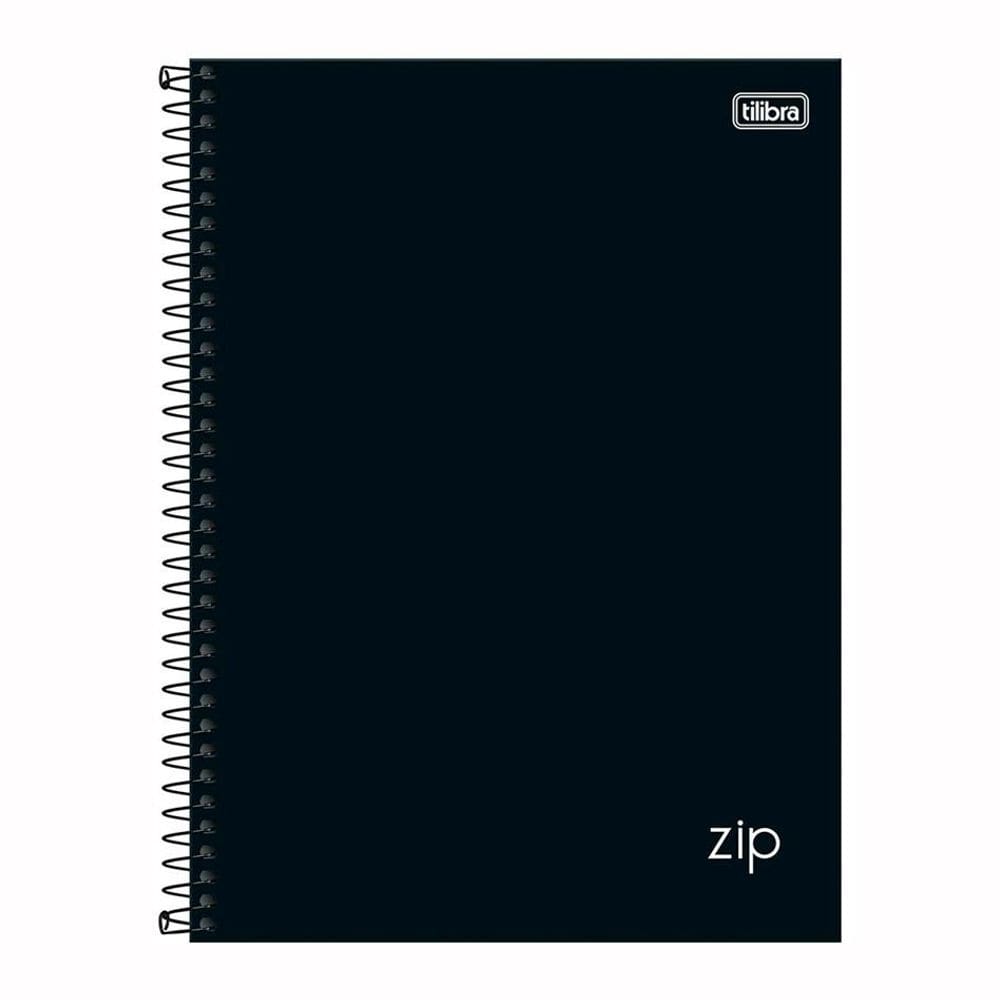 Caderno espiral universitário 10x1 160fls Zip Preto Tilibra