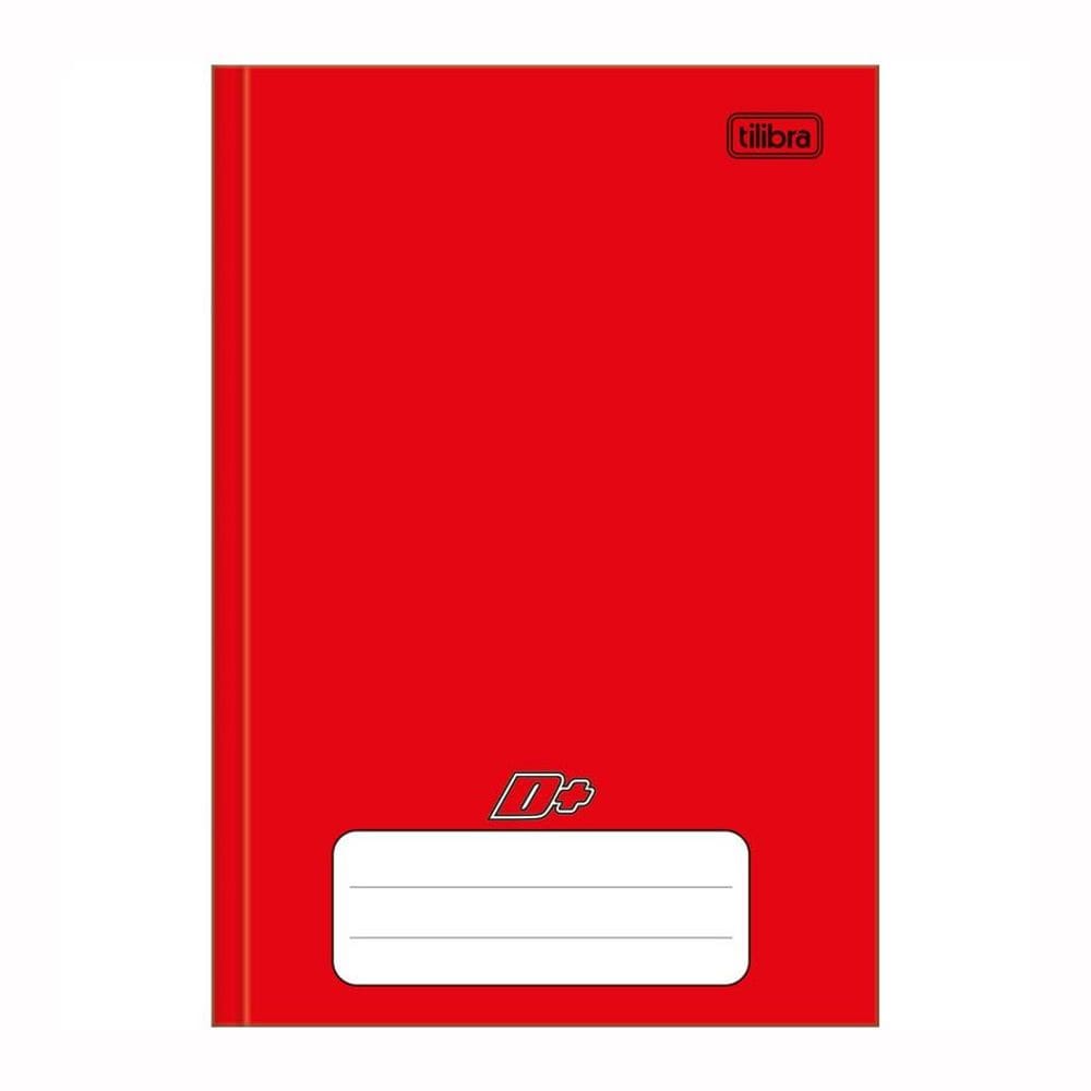 Caderno brochura capa dura 1/4 48 fls Dmais Vermelho Tilibra