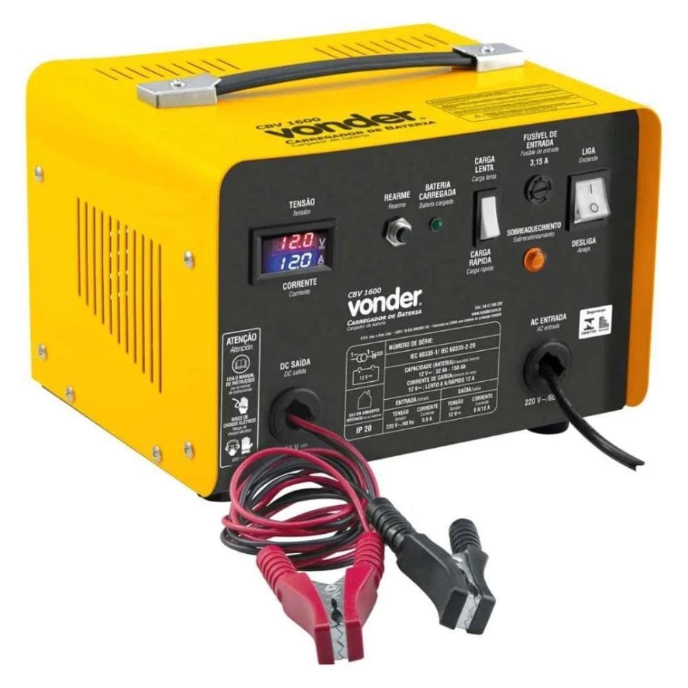 Carregador de Bateria 12V Vonder CBV 1600 32Ah-150Ah 220V