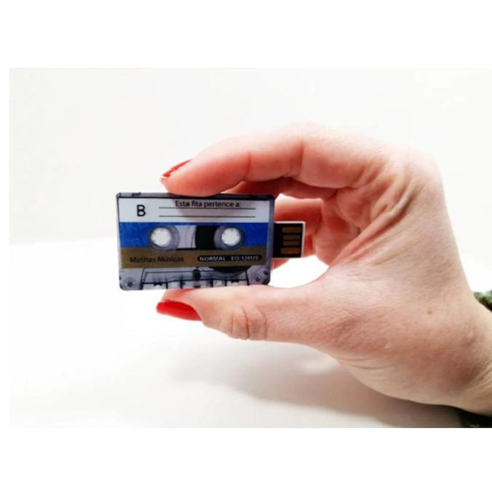 Pendrive Formato Fita Cassete De 8 Gb - Pronta