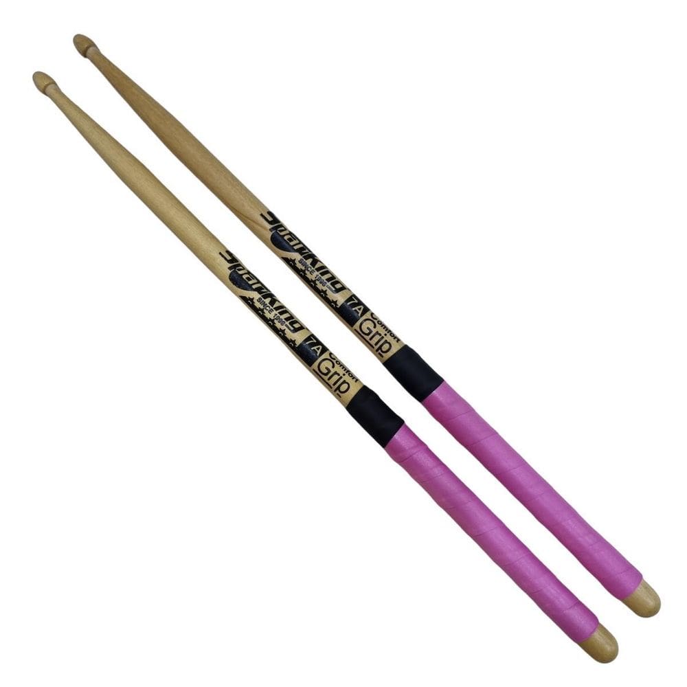 Baqueta 7A Ponta Madeira Comfort Grip Rosa Spanking