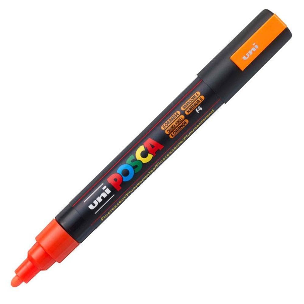 Caneta Posca PC 5M fluorescente laranja Uni Ball