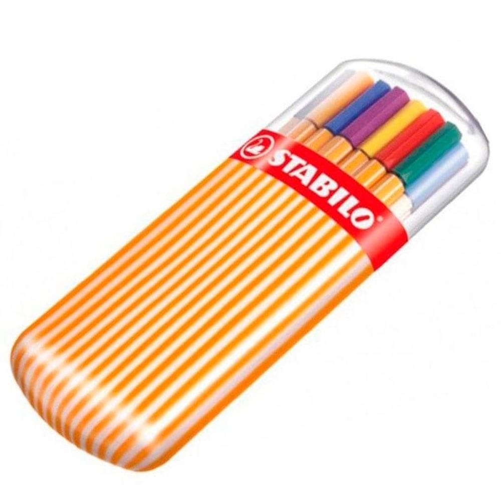 Caneta hidrográfica Fine Point 8820 022 estojo com 20 unidades Stabilo