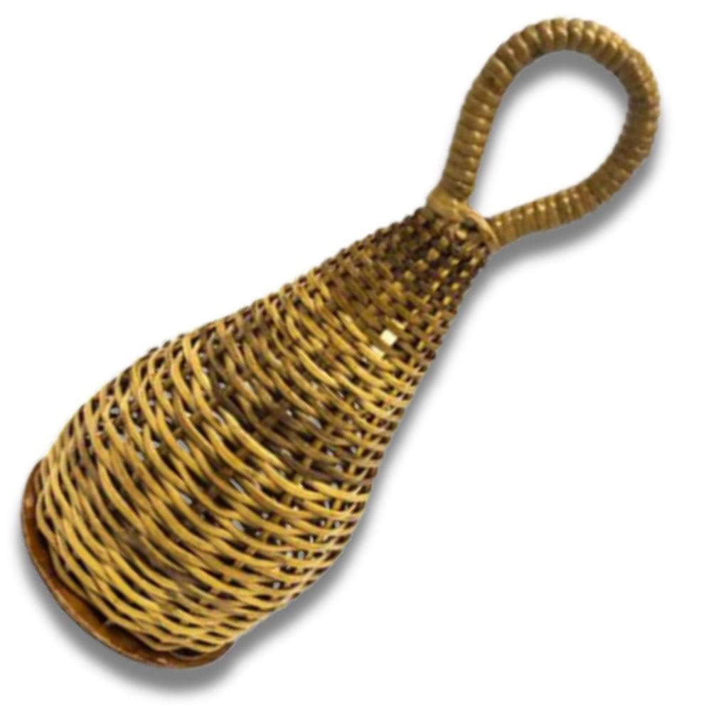 Caxixi Africano Médio Percussivo Em Cipó Junco Torelli Tcx02