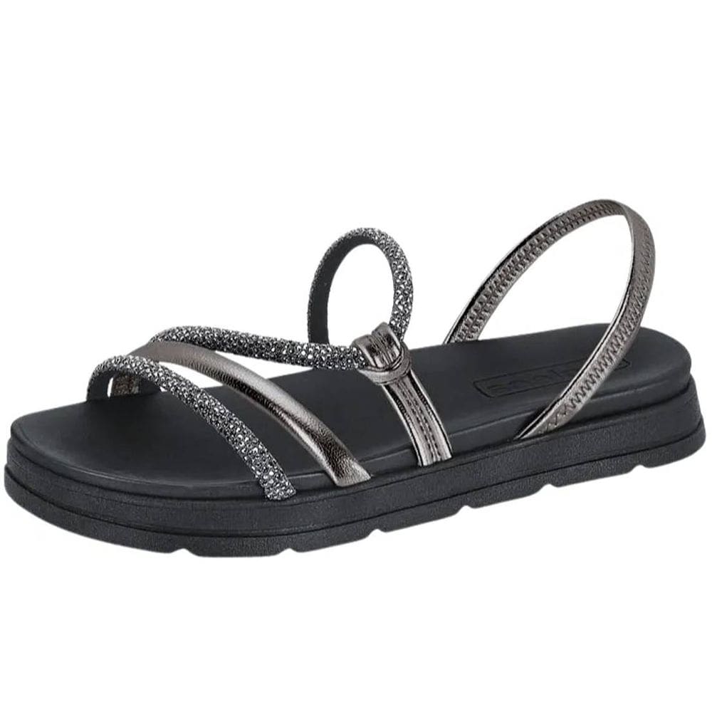 Sandália Feminina Flatform Papete Moderna Conforto Moleca