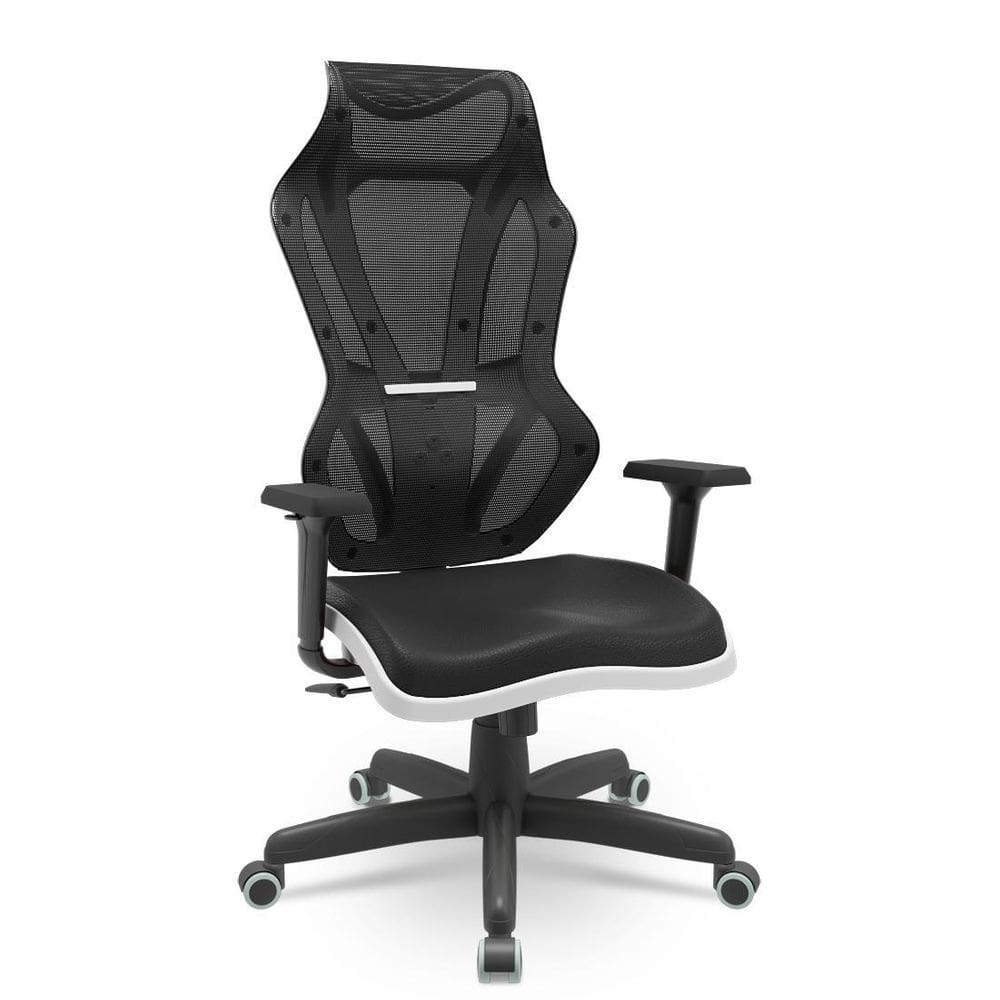 Cadeira Vizon Gamer Estofado Relaxplax Braços 3D Pp Branco
