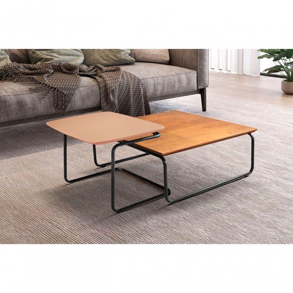 Conjunto Mesa De Centro Kairos Larflex Cor:coral