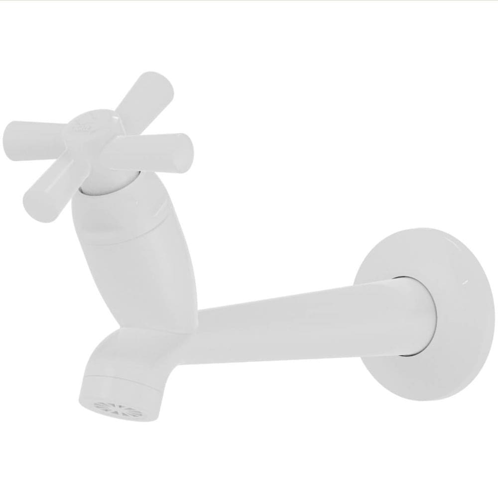 Torneira de Pia Cross Branca 15 cm 1/2”” e 3/4”” - 300000459 - TIGRE