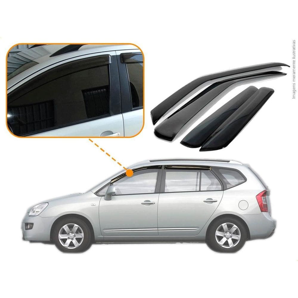 Calha De Chuva Kia Carens 2013 4 Portas