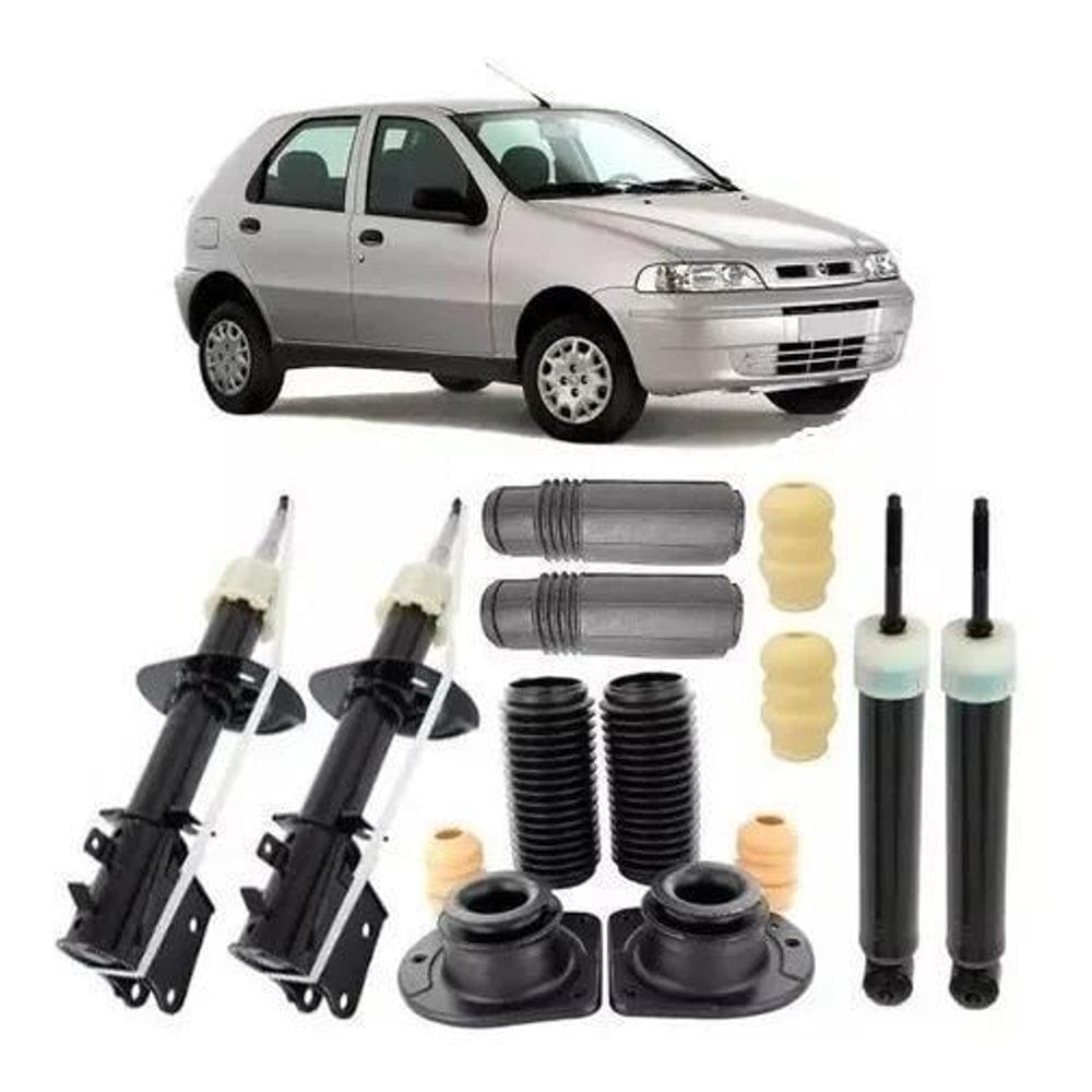 4 Amortecedor+4 Kit Suspensão Palio Fire