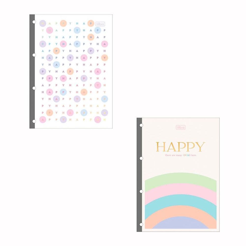 Bloco para fichário universitário Tiliflex Happy Tilibra